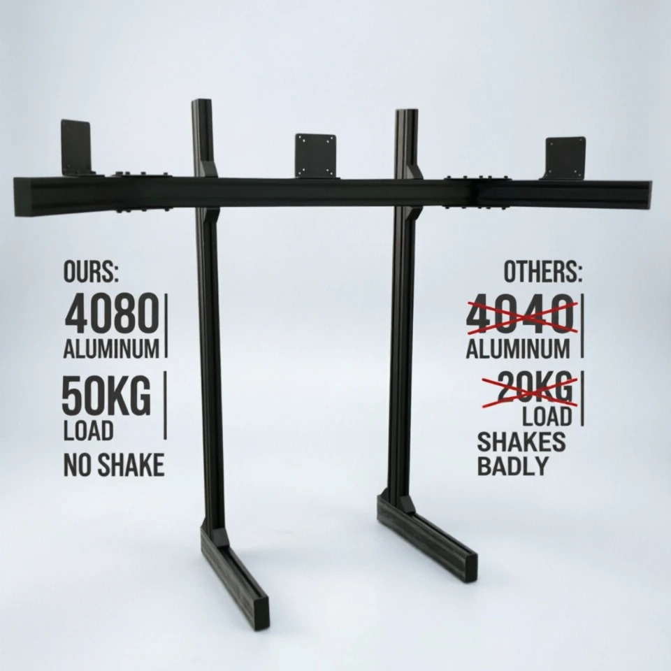 Titreşimsiz, Bağımsız ve Kokpi - Triple Monitor Stand Sim Racing incelemesi ve fiyatı