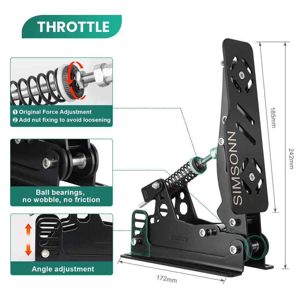 Pedallar Sim yarış pedallar PC - Sim Racing Pedals Load Cell Hydraulic incelemesi ve fiyatı